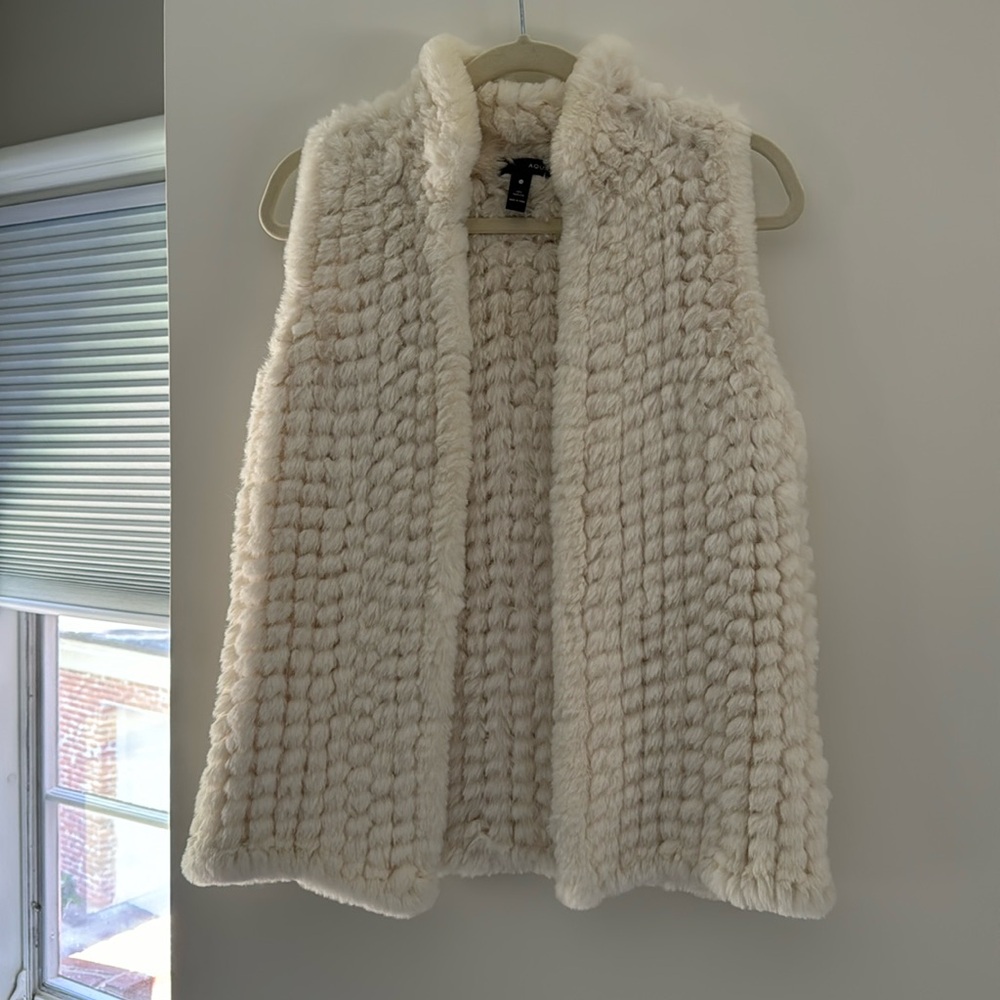 Aqua Faux Fur Vest